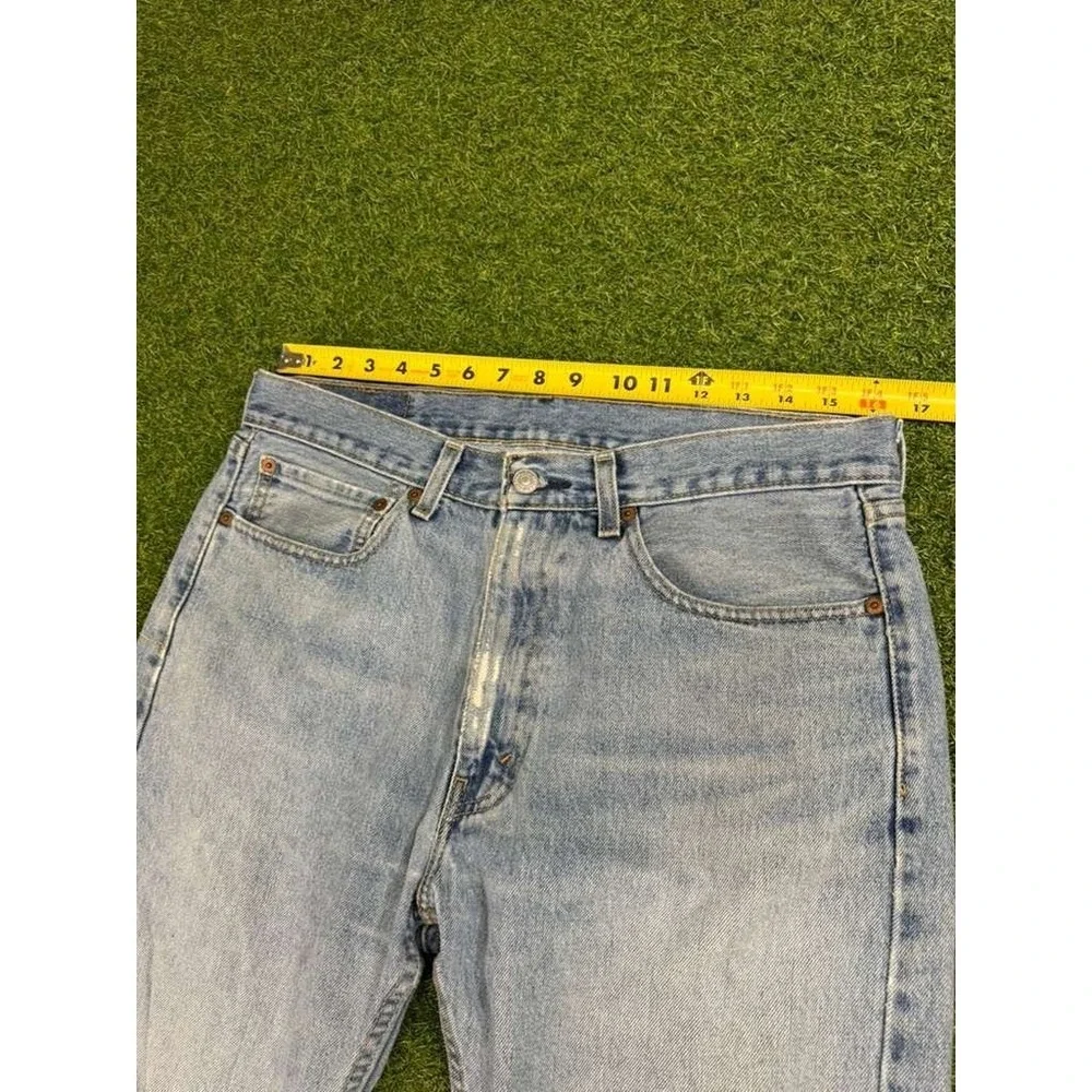 Levi's 505 Regular Fit Jeans Mens 34x30 Blue Denim Cotton Stretch Straight Leg‎